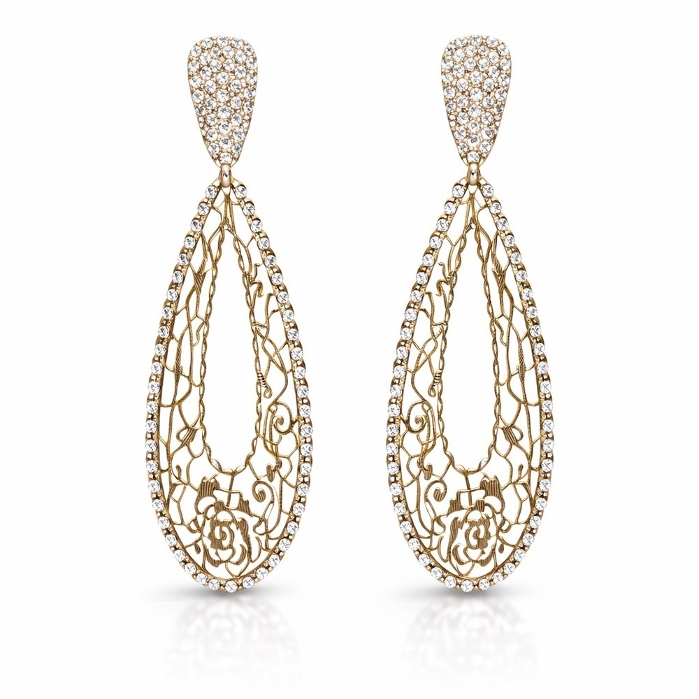 ⚜️ Elegant Gold and Silver Drop Earrings